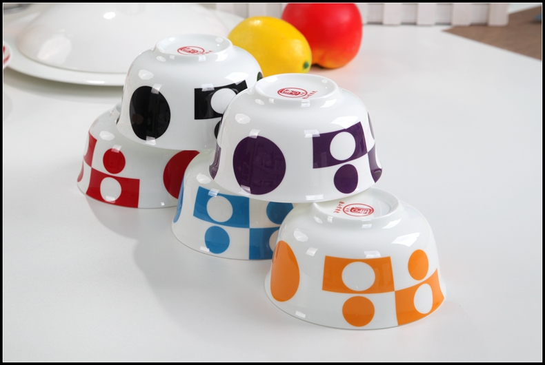 Yipin Tang Jiayong eat rice bowl ipads porcelain rice bowls Korean tableware ceramics 4.5 inch admiralty bowl of porridge move
