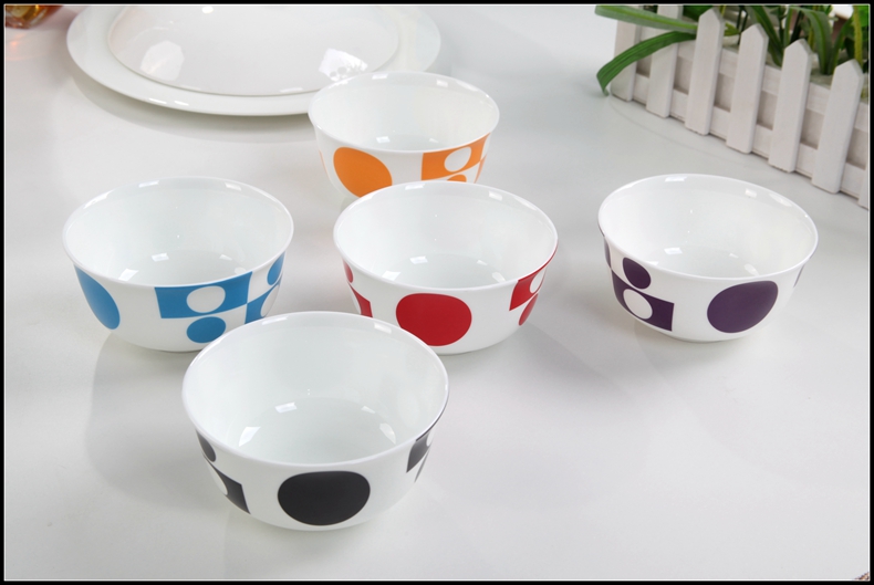 Yipin Tang Jiayong eat rice bowl ipads porcelain rice bowls Korean tableware ceramics 4.5 inch admiralty bowl of porridge move