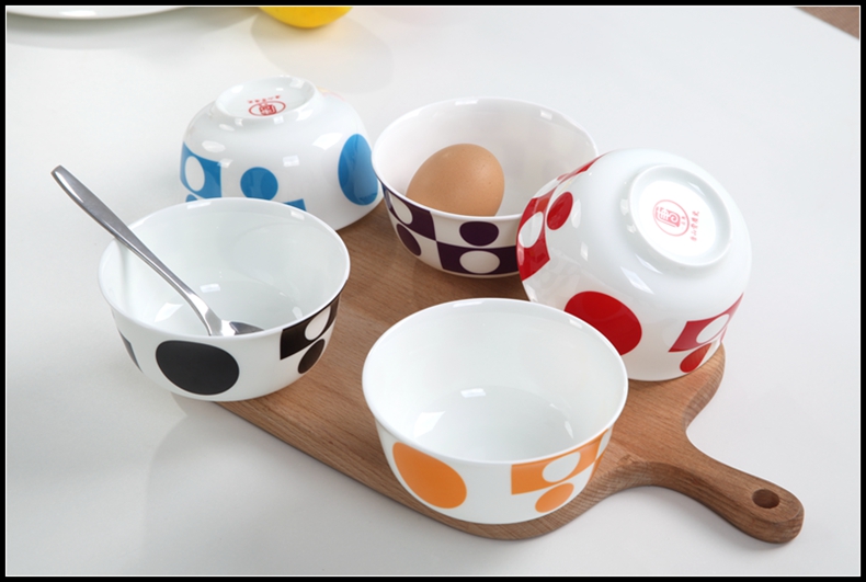 Yipin Tang Jiayong eat rice bowl ipads porcelain rice bowls Korean tableware ceramics 4.5 inch admiralty bowl of porridge move