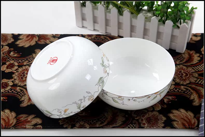 Two pack 7 in domestic large bowl of ipads China pull rainbow such use ceramic tableware cup of the food bowl of soup bowl of salad bowl