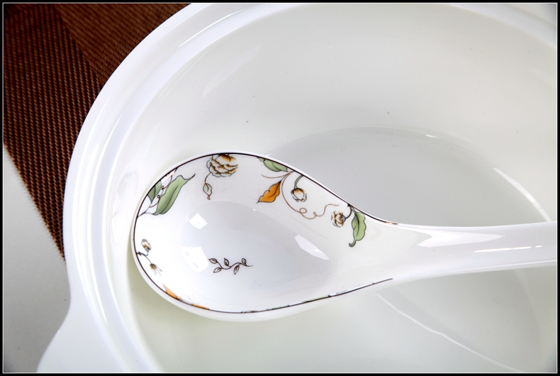 Yipin Tang Jiayong big spoon shengfan tablespoons of sheng porridge spoon the see colour porcelain run child Chinese gold long handle of the big spoon
