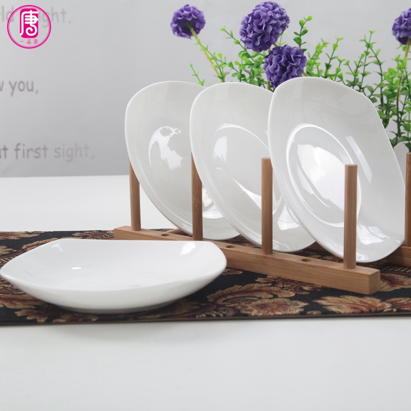 Yipin Tang Chun 0 square plate the white household ceramic soup plate creative west tableware hotel ipads porcelain plates