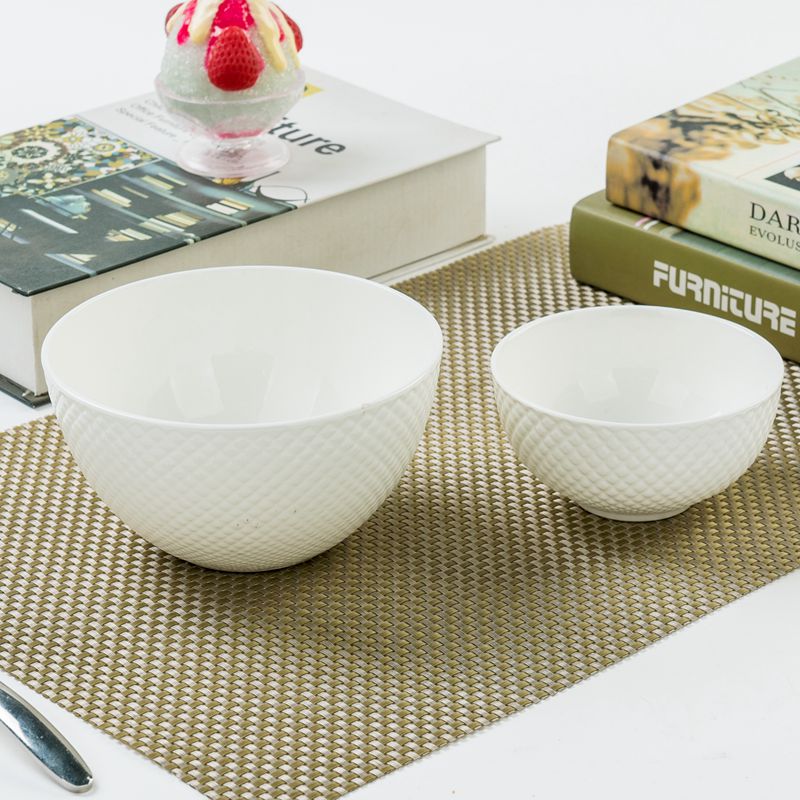 Pure white household ipads ceramic bowls of rice bowl dish bowl of soup bowl bowl of small bowl shaped contracted creative dishes