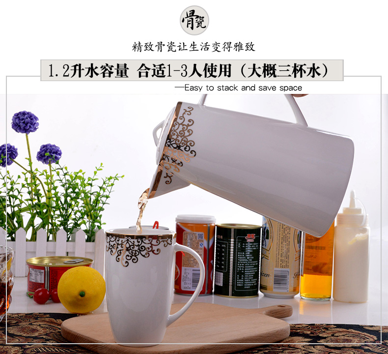 Yipin tang home ipads porcelain teapot cold European ceramic kettle European - style up phnom penh cold move with water kettle