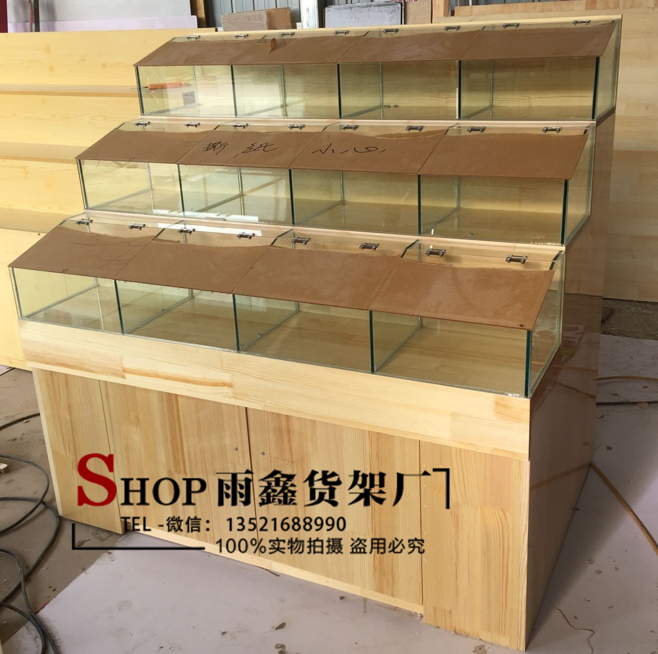 Tủ trái cây sấy khô siêu thị trái cây hạt kẹo hiển thị tủ số lượng lớn tủ hạt tủ trái cây khô kệ gỗ rắn kệ trưng bày