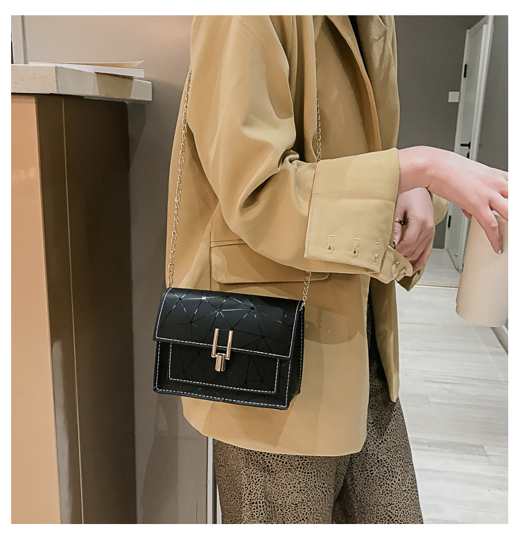 Summer Small Bag For Women  All-matching Shoulder Bag Oblique Bag Chic Laser Stitching Small Square Bag display picture 23