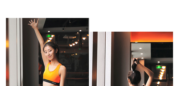 Đồ lót thể thao nữ chống sốc tập hợp vẻ đẹp kiểu vest kích thước lớn thoáng khí không có vòng thép sinh viên yoga thể dục áo tập yoga