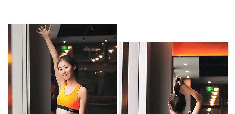 Đồ lót thể thao nữ chống sốc tập hợp vẻ đẹp kiểu vest kích thước lớn thoáng khí không có vòng thép sinh viên yoga thể dục
