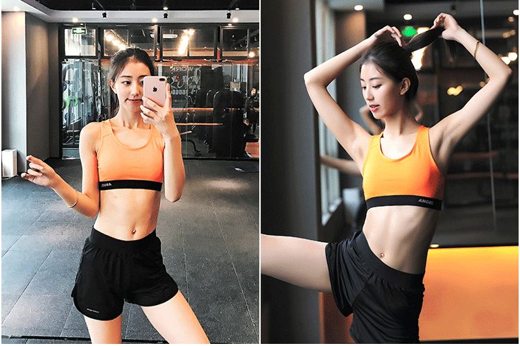 Đồ lót thể thao nữ chống sốc tập hợp vẻ đẹp kiểu vest kích thước lớn thoáng khí không có vòng thép sinh viên yoga thể dục áo tập yoga