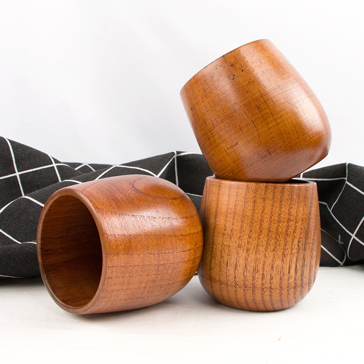 10 cases of wooden mug tea cup beer mug insulated wood cup solid wood with the hand cup water glass hotel dining room