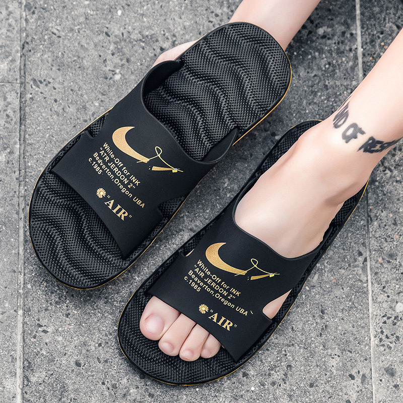 Slippers men's non-slip 2022 new summer indoor waterproof wear-resistant deodorant home sandals and slippers wear beach flip flops