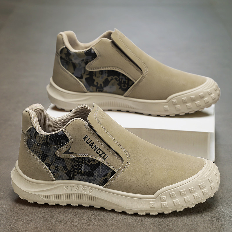 Giày Bảo Hộ Lao Động Nam 2023 Mới Thu Đông Thể Thao Chống Trơn Trượt Công Trường Làm Việc Một Chân Giày Martin Hợp Thời Trang giay bao ho giày safety jogger