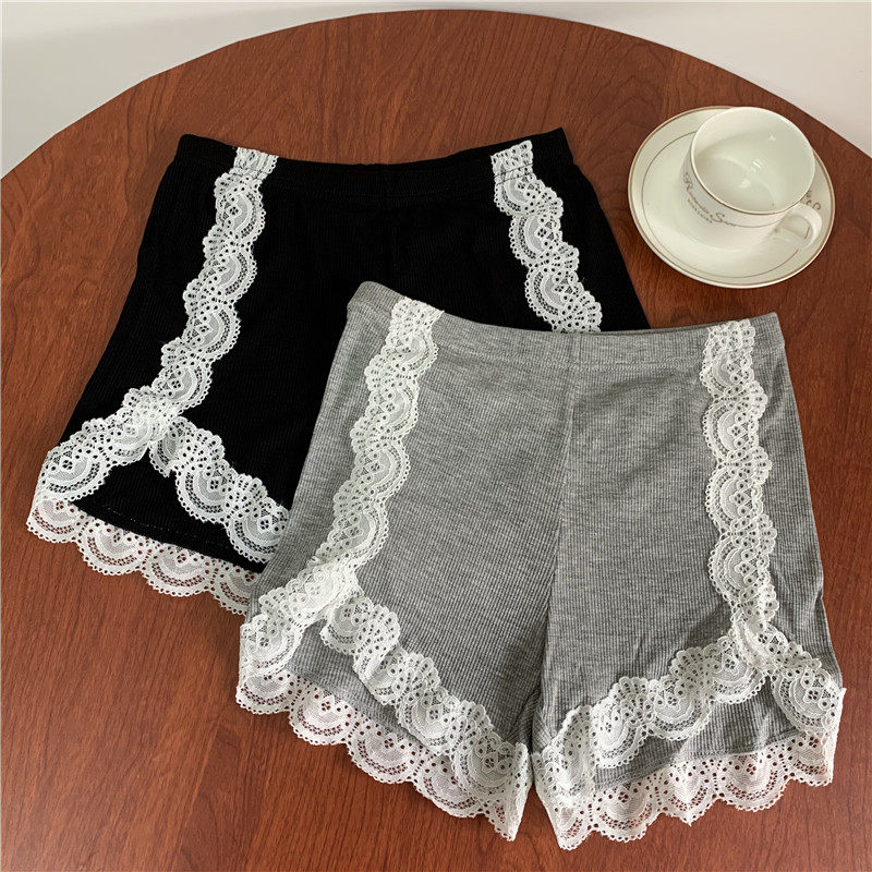 Spring Autumn Lace Insurance Pants White Inner Hitch Pants Woman Summer Thin Outside Wearing Shorts Anti Walking Light Pure Cotton Safety Pants Summer