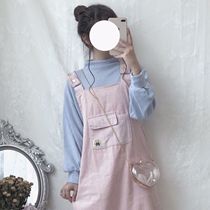 Spring clothing 2022 new womens spring autumn braces dress dress with long dress for long skirt students little fresher girls Korean version