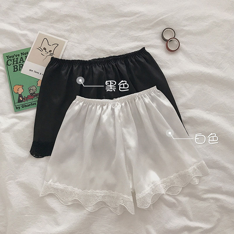 Leggings women summer white black JK anti-walking security pants summer insurance pants thin lace lace pants