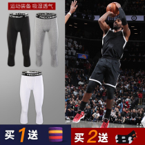 Seven-point sports leggings Mens seven-point leggings basketball leggings compression high stretch running fitness training