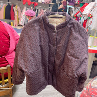 Handmade cotton jacket for adult lazy style cotton coat pure cotton women's autumn and winter coat loose and unthick home clothes outside wear