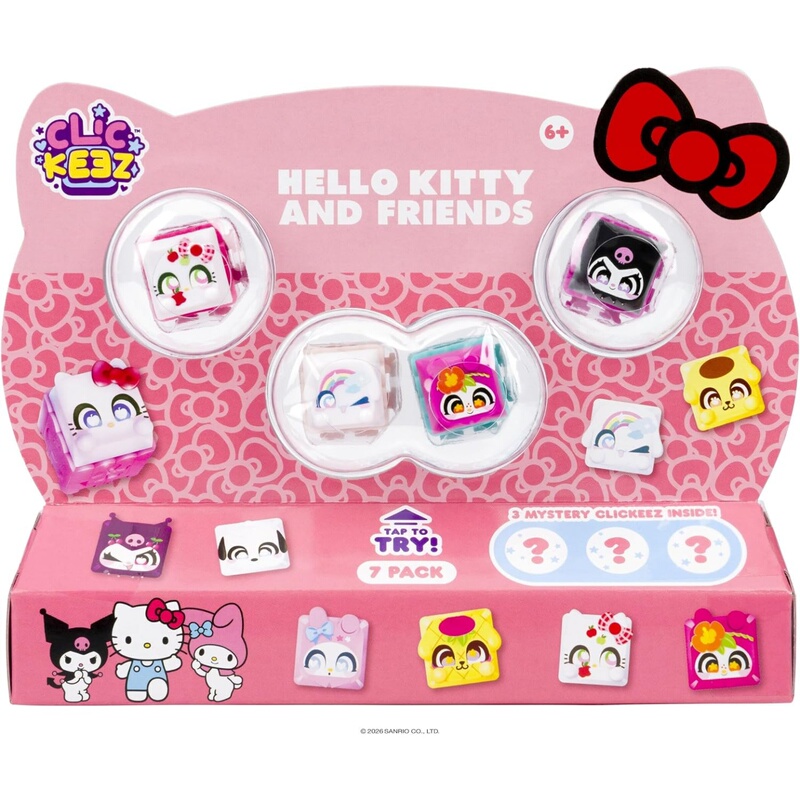 Clickeez Hello Kitty Series Official Hat Pendant Keyboard Figure Blind Box Stress Relief Collectible Toy Original from the Usa Clickeez Hello Kitty Series Official Hat Pendant Keyboard Figure Blind Box Stress Relief Collectible Toy Original from the Usa