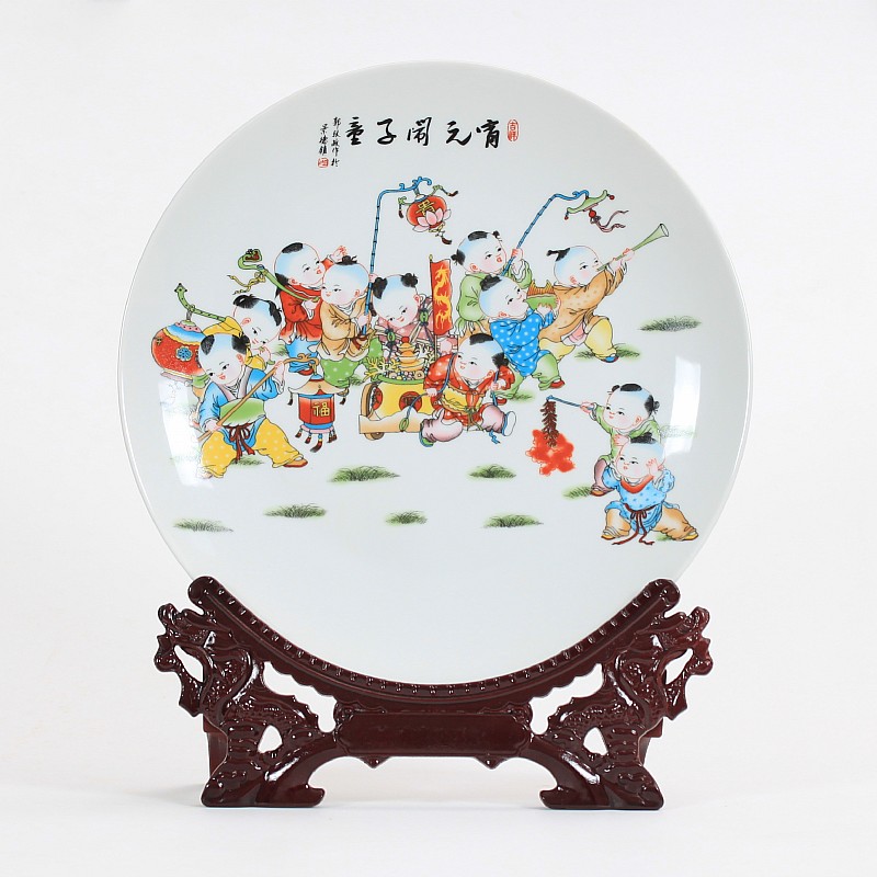 The Sat dish Chinese style household adornment porch decorate dish ceramics of TV ark, wine sitting room desktop furnishing articles