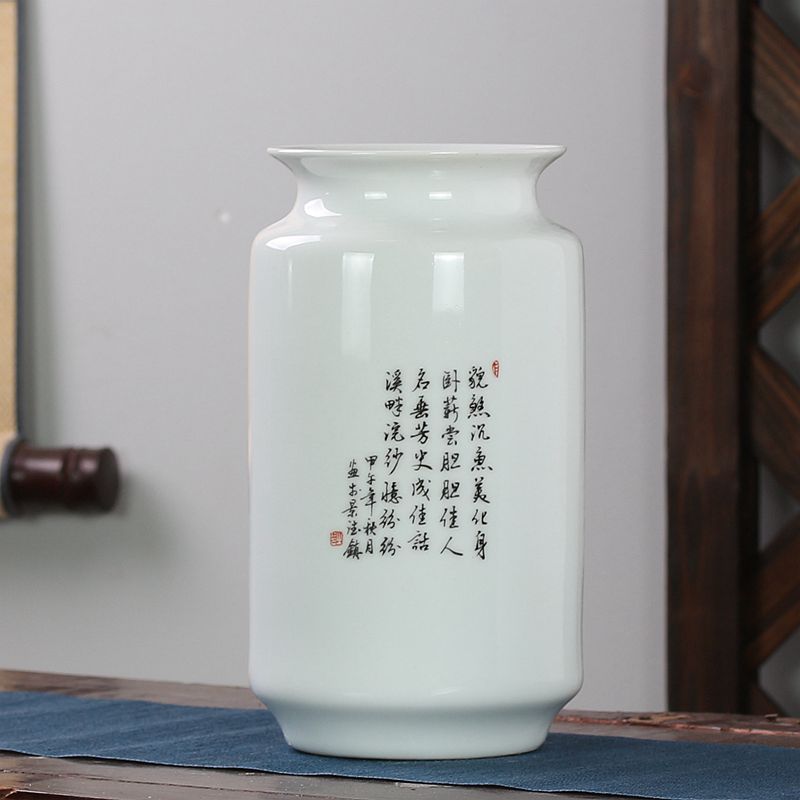 Jingdezhen ceramics floret bottle home furnishing articles dried flower arranging flowers, Chinese style living room TV cabinet handicraft