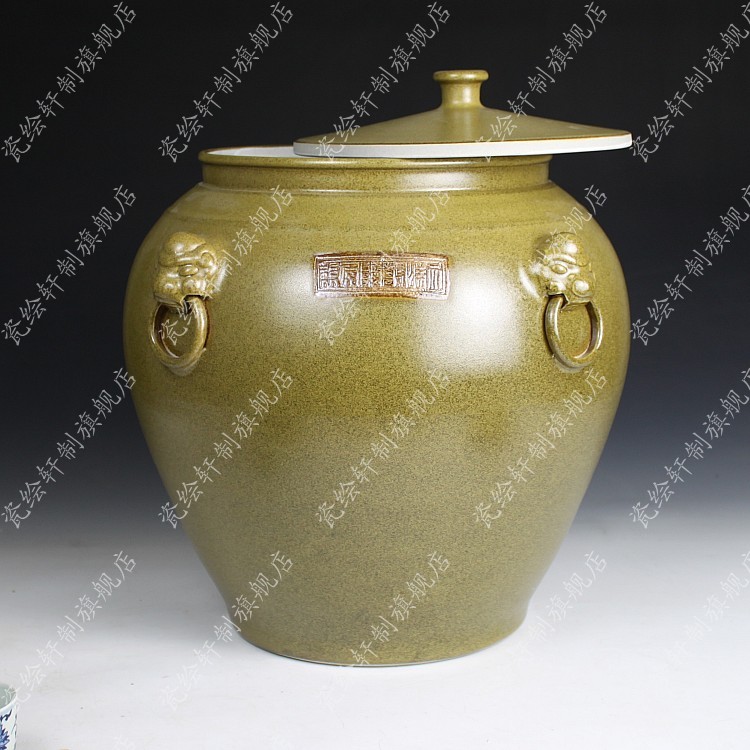 Antique tea at the end of the jingdezhen ceramics glaze covered barrel storage tank mercifully jars cylinder ricer box