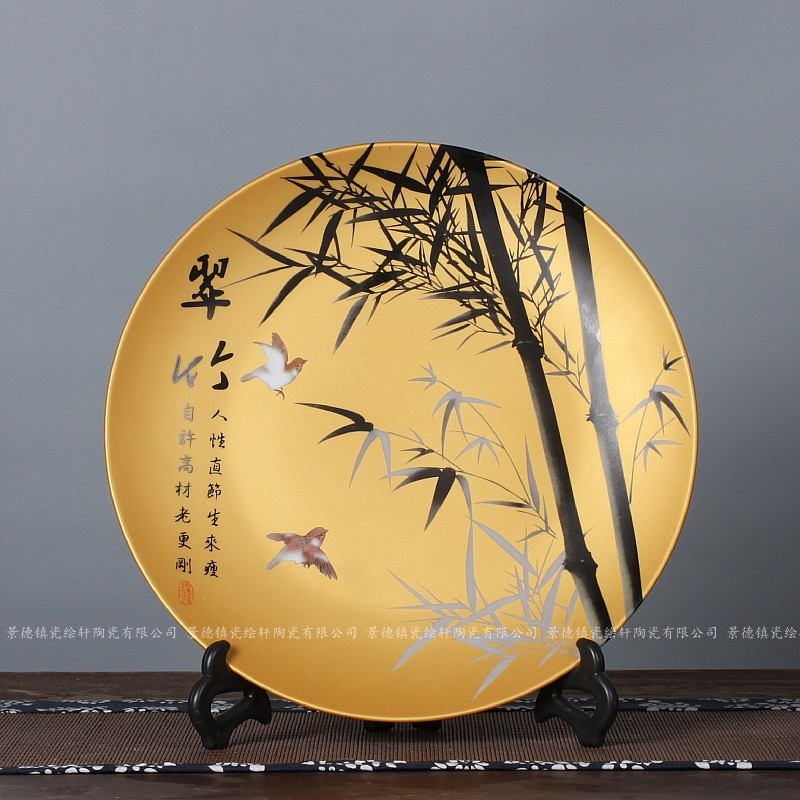 Creative home decoration ceramic decoration plate hang dish plate modern living room TV ark adornment furnishing articles