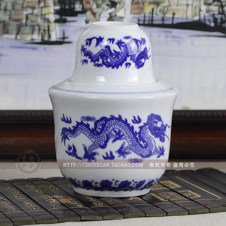 Ấm rượu nồi lẩu nhà Jingdezhen gốm sứ Trung Quốc cổ rượu vang vàng rượu vang trắng ly ấm nóng bình - Rượu vang ly rượu đẹp