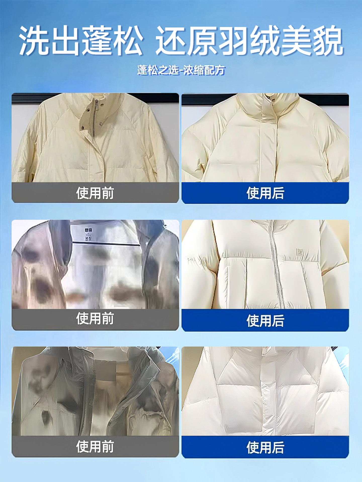 Down Jacket Fluffy Detergent Official Flagship Store Washing Machine Special Detergent for Cleaning and Removing Stains