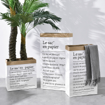 Creative ins home art method Kraft paper bag paper storage bag Nordic decoration dried flower childrens room photo props