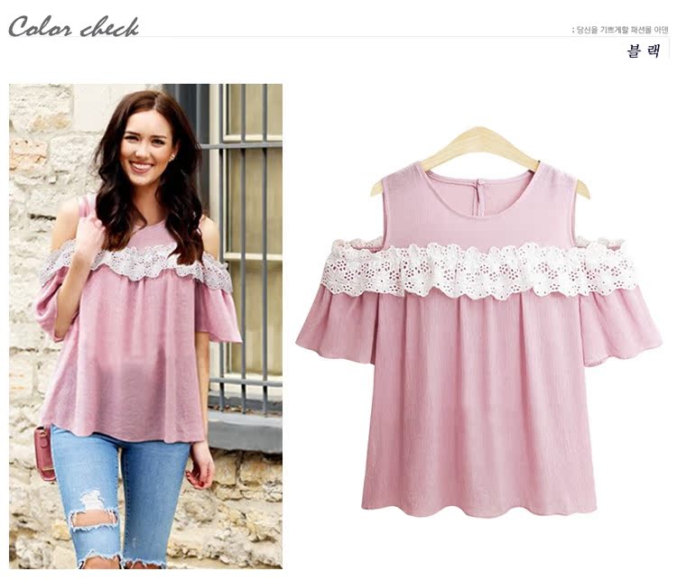 Châu Âu và Hoa Kỳ hè 2018 mới cộng với chất béo cỡ lớn ren lỏng lẻo khâu quây áo thun ngắn tay áo sơ mi voan nữ áo sơ mi đen nữ