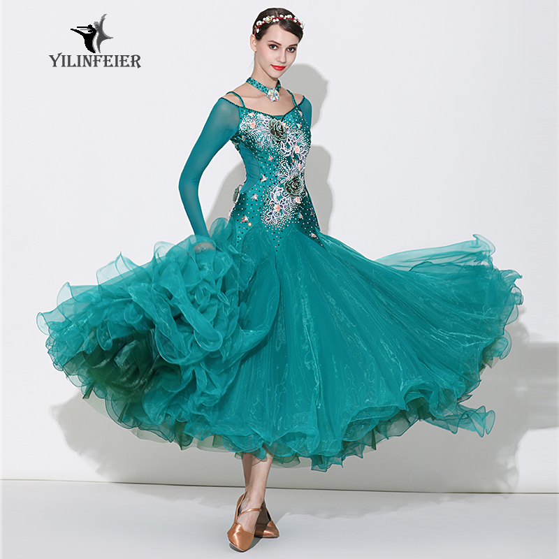 With Lindfly Pediatrics Advanced Custom Odrill Series Morden Dance Dress Dress S7033 National Standard Dance Dress Competition Suit-Taobao