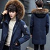 Chống mùa nam mùa đông áo khoác nam cotton coat phần dài slim cotton áo khoác thanh niên Hàn Quốc dày sinh viên xuống áo khoác áo khoác hoodie nam Bông