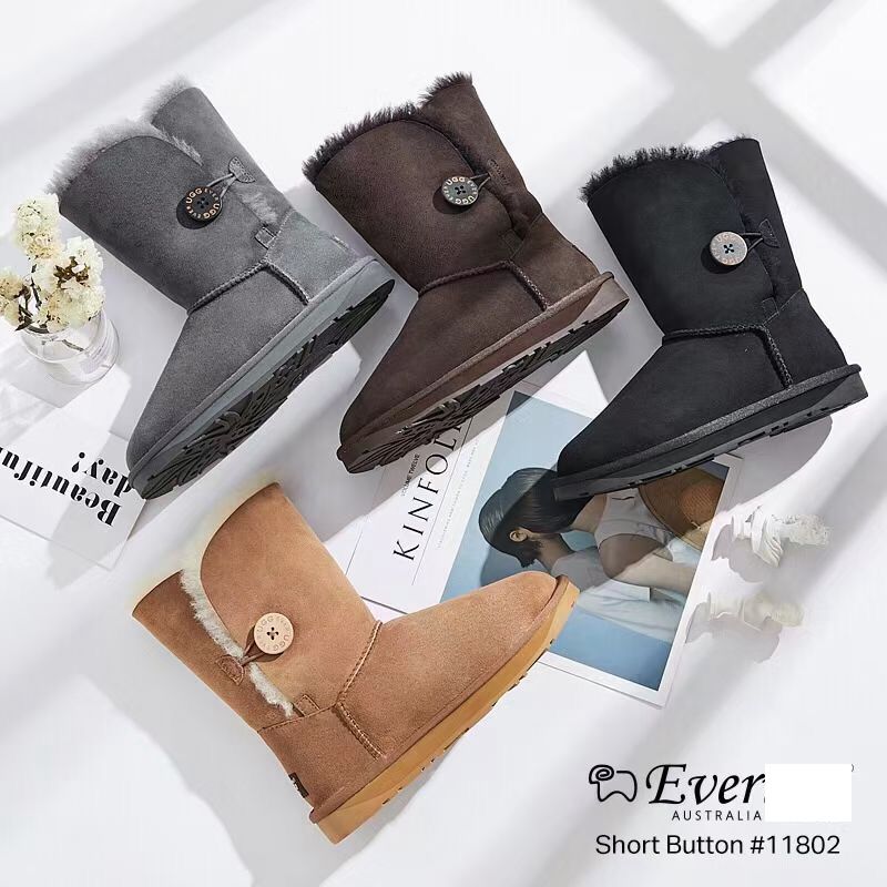 Australian original hair EVER goat fur integrated classic single buckle in cylinder snow boots straight mail
