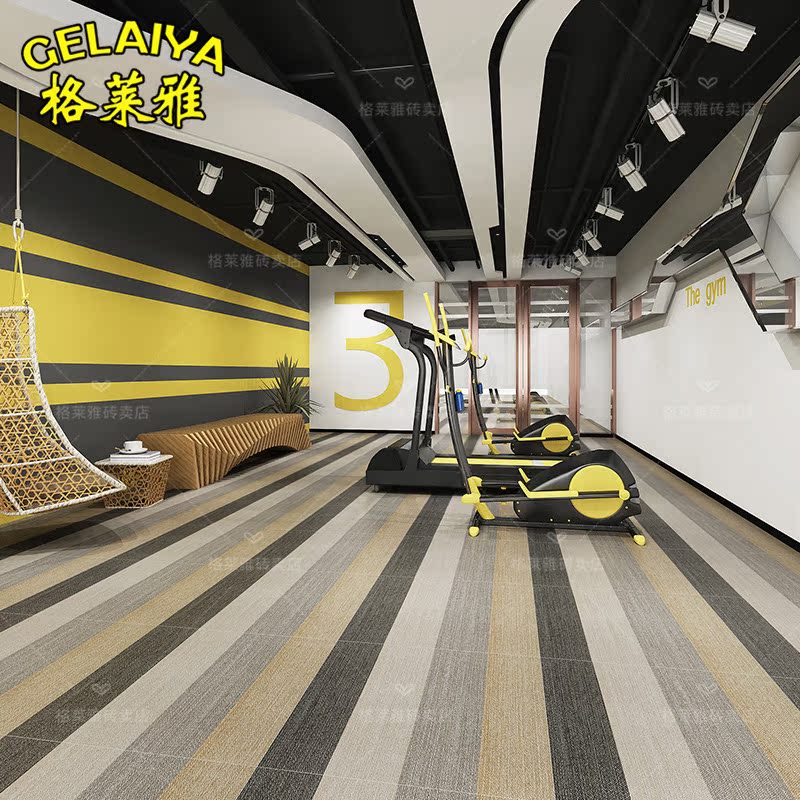 Nordic gray cloth pattern tile 600x600 living room geometric puzzle carpet brick shop characteristic antique floor tile