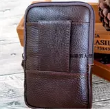 Поясная сумка, универсальный ремень, кожаный мобильный телефон, из натуральной кожи