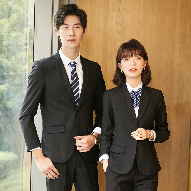 Career Suit Spring Autumn Season for men and women high-end ironing-free suits jacket pants civil servants are loading work clothes to work