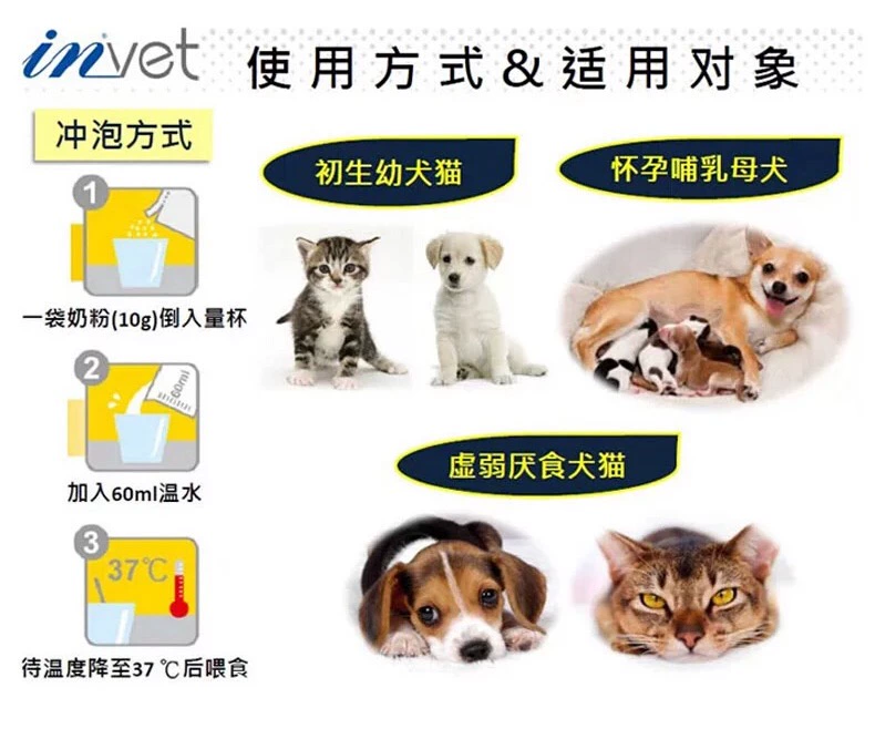 Chó mèo mẹ nhũ hóa sữa dê nguyên chất Meds in-vet đóng hộp 20 túi - Cat / Dog Health bổ sung