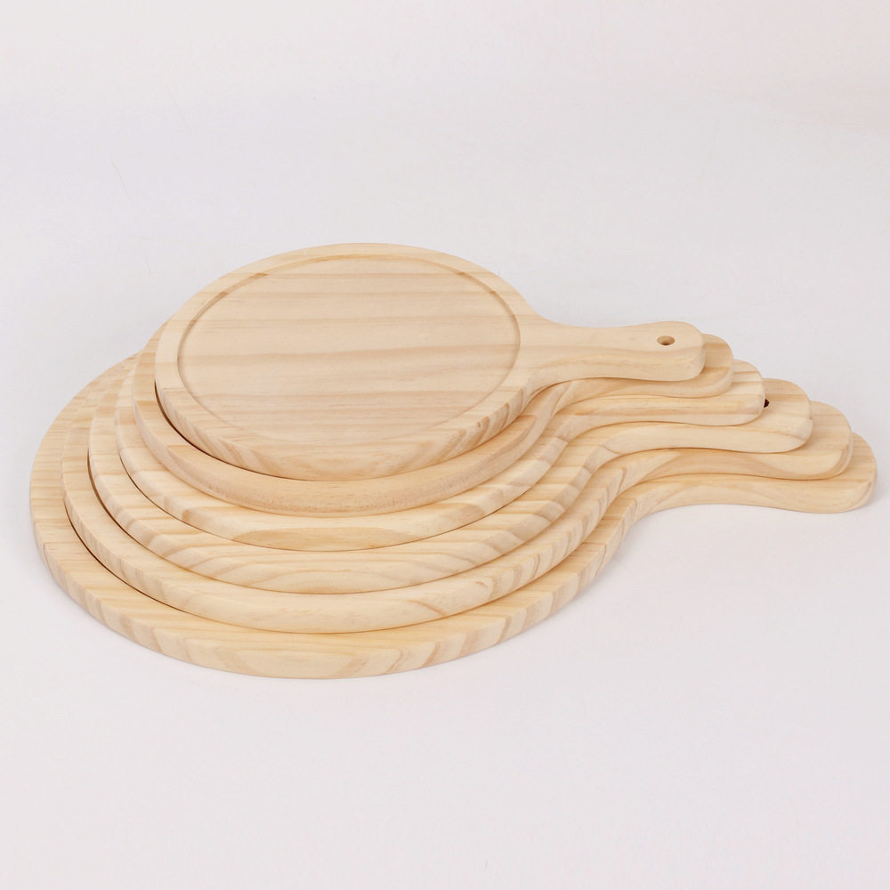 Pizza Pan Solid Wood Round Pizza Pizza Plate Wooden Home Baking Tool Molds Cake Nursery wood Sicily