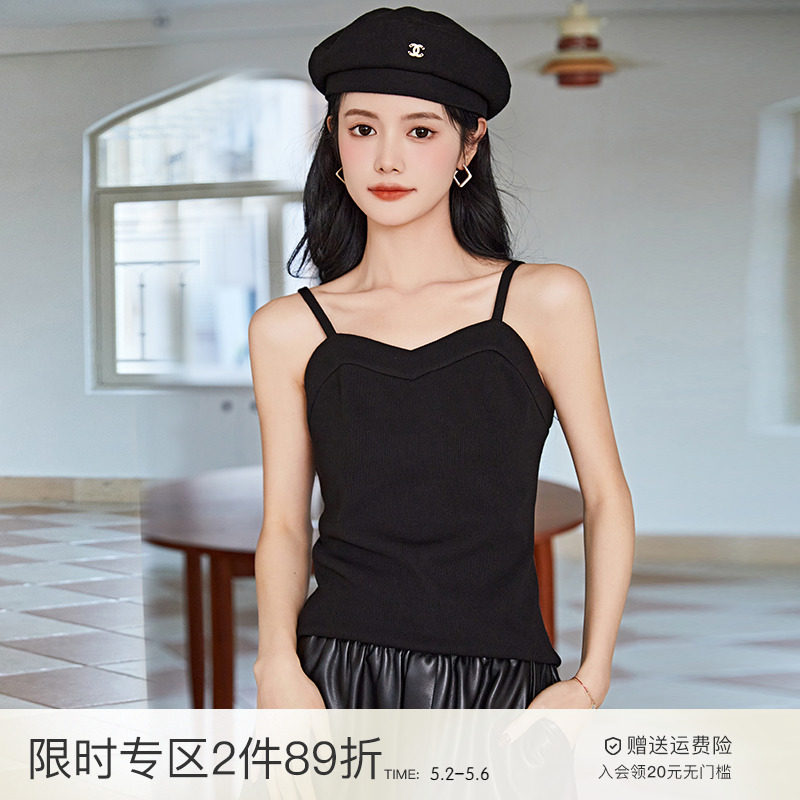 Blue Large Code Women's Black Hundred and Hanging Vest Fat mm Masky Mask Behind Wears with a thin coat