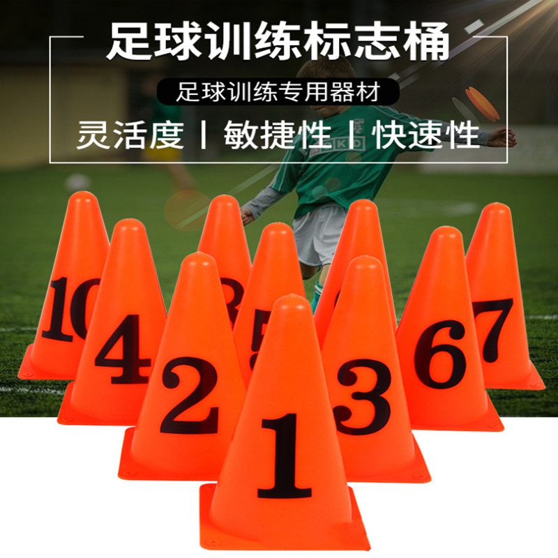 Digital Signs Barrel Basketball Training Equipment Plastic Conical Barrel Taekwondo Football Training With Barrier Ice Cream Cylinder