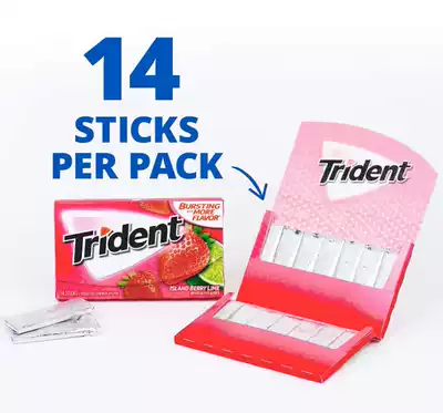 American original imported Trident Trident xylitol gum lime Strawberry 8 strips from