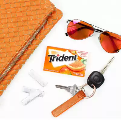 American original imported Trident Trident xylitol gum bubble gum orange flavor 8