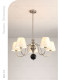 French-Style Vintage Creative Shell Chandelier in High-End Sand Nickel Color for Living Room, Bedroom, and Dining Room, Light Luxury American Cream Style