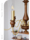 American-Style Retro All-Copper Candle Chandelier for Living Room, French-Style Vintage Villa Chandelier, Staircase Light for Villa, Dining Room, and Bedroom