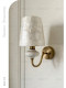 French-Style Creative Shell-Shaped All-Copper Ceramic Wall Lamp, American Retro Bedroom Living Room Entrance Wall Lamp, Mediterranean Bedroom Lamp