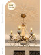 French-Style Vintage All-Copper Ceramic Crystal Chandelier for Bedroom, Dining Room, Living Room, Pastoral Style Chandelier, American-Style Cozy Lighting Fixtures
