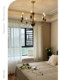 American-Style Retro All-Copper Candle Chandelier for Living Room, French-Style Vintage Villa Chandelier, Staircase Light for Villa, Dining Room, and Bedroom