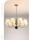 French-Style Vintage Creative Shell Chandelier in High-End Sand Nickel Color for Living Room, Bedroom, and Dining Room, Light Luxury American Cream Style