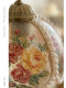 Dige French-Style Retro Painted Rose Pearl Wall Lamp for Bedroom, Living Room, and Entryway, Creative Floral Lighting Fixture