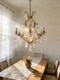 Creative Ceramic Rose Crystal Chandelier for Living Room, Bedroom, Dining Room, Vintage-Style Personalized Dressing Room Decorative Lighting